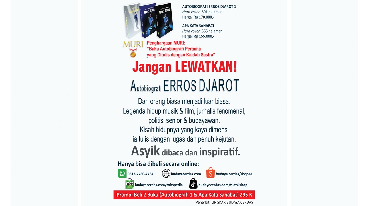 Telah Terbit Buku Autobiografi Erros Djarot