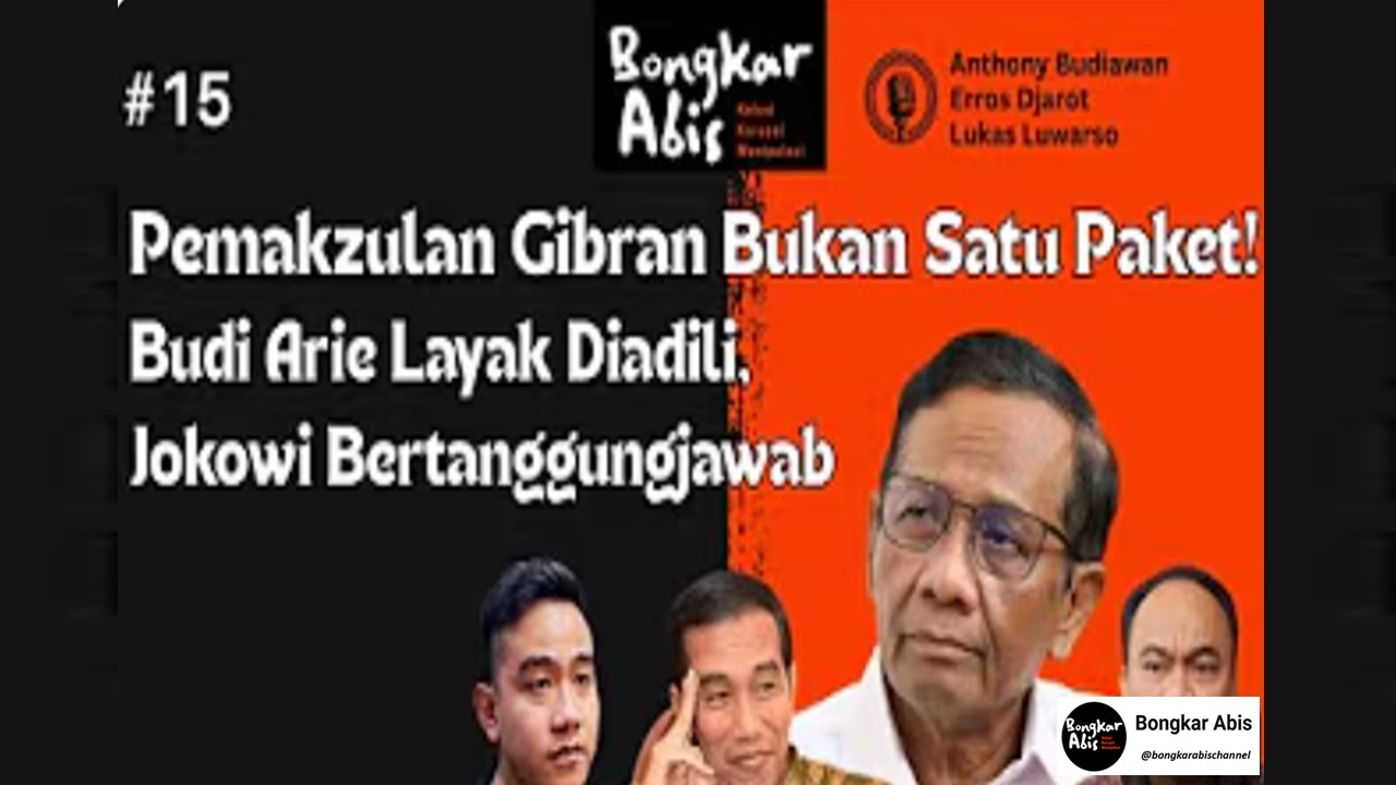 Pemakzulan Gibran Bukan Satu Paket!