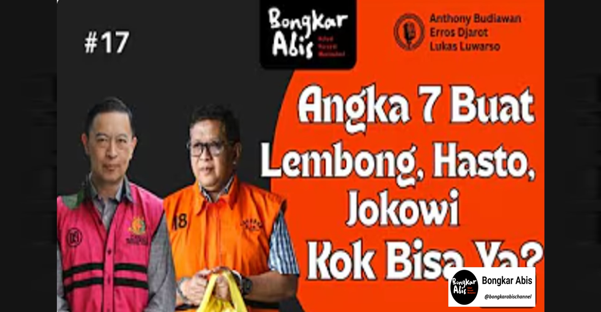 Angka 7 Buat Lembong, Hasto, dan Jokowi, Kok Bisa Ya?
