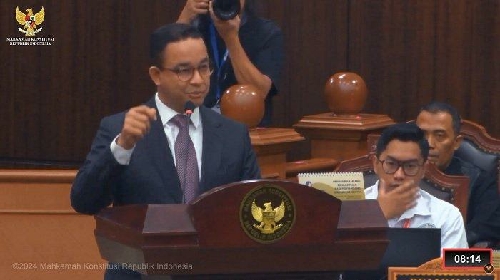 Bicara di Sidang MK, Anies Sebut Pilpres 2024  Berjalan Tidak Jujur, Adil dan Bebas
