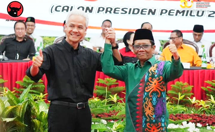 PDIP Resmi Usung Pasangan Ganjar Pranowo dan Mahfud MD di Pilpres 2024 